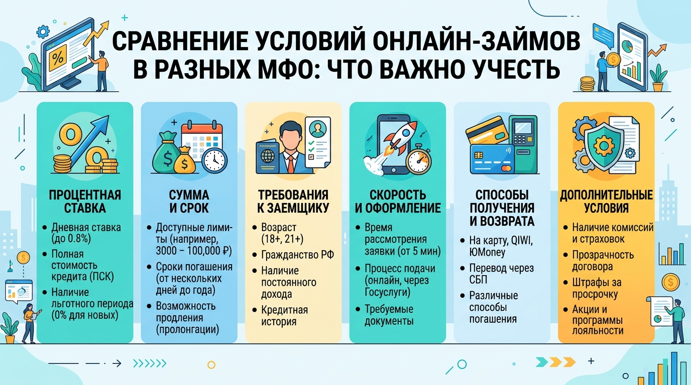 Сравнение условий онлайн-займов в разных МФО: что важно учесть.