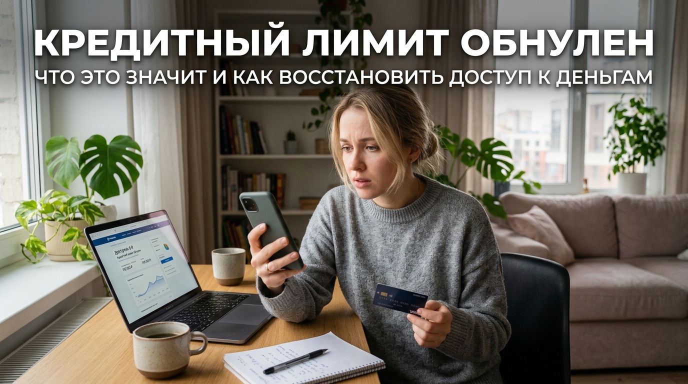Кредитный лимит обнулен: что это значит и как восстановить доступ к деньгам